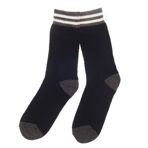 Ribbon Mens Recycled Cotton Work Socks (Pack of 3) / Black/Gray
